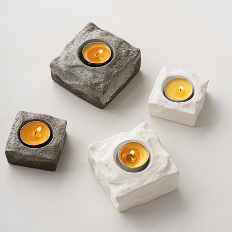 Rock Ceramic Candle Holder