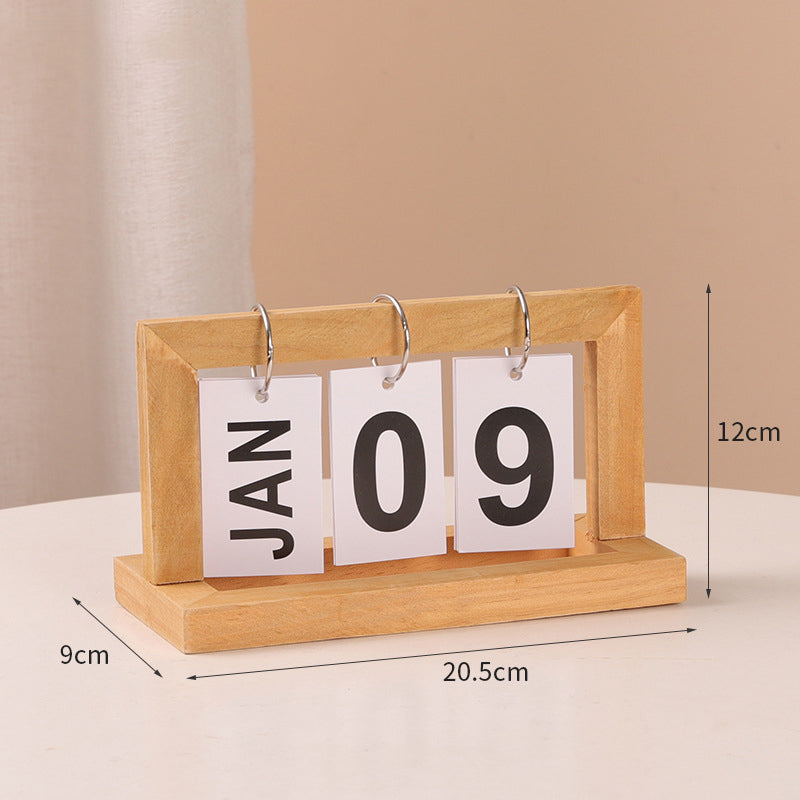 Wooden Page Turning Calendar