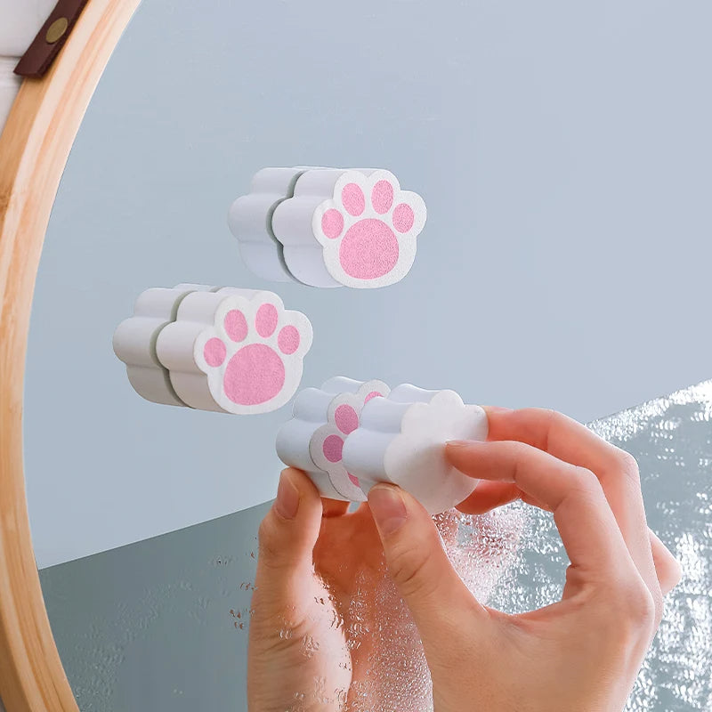 sponge bathroom glass mirror faucet