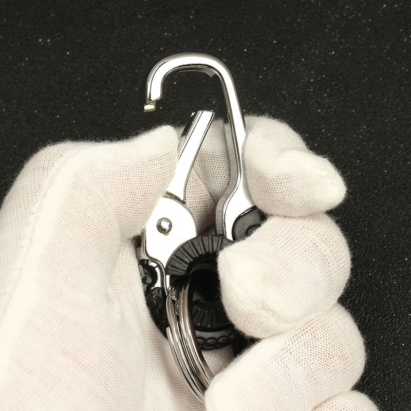 Men’s Metal Keychain with Light – Zinc Alloy Carabiner Design