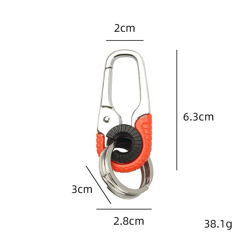 Men’s Metal Keychain with Light – Zinc Alloy Carabiner Design