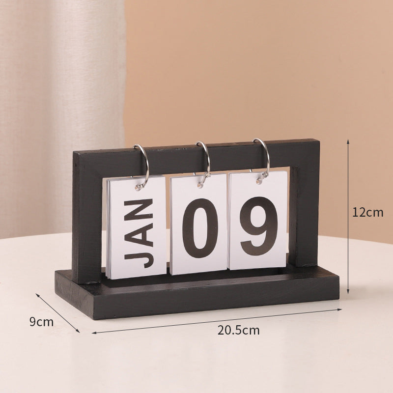 Wooden Page Turning Calendar