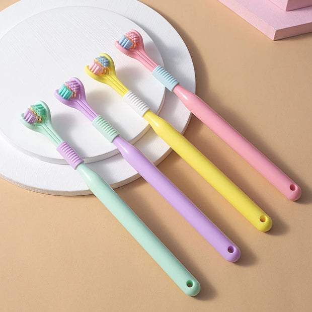Three-Sided Toothbrush