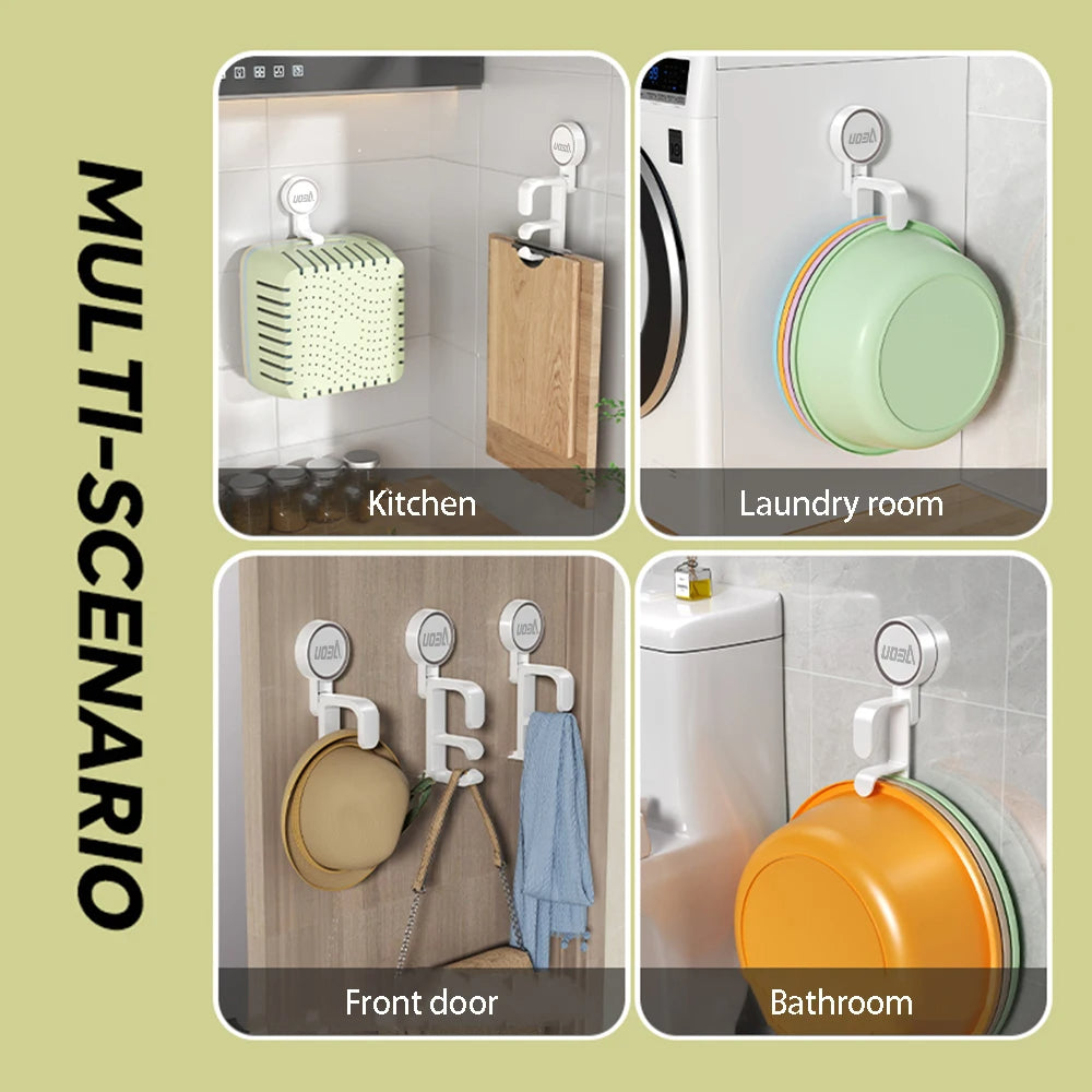 Wall-Mounted Bathroom Hook Storage