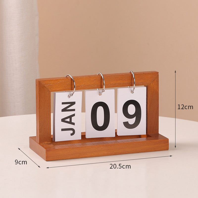 Wooden Page Turning Calendar