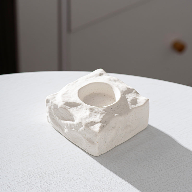 Rock Ceramic Candle Holder