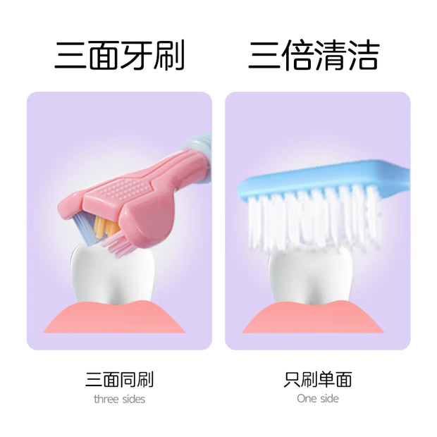 Three-Sided Toothbrush