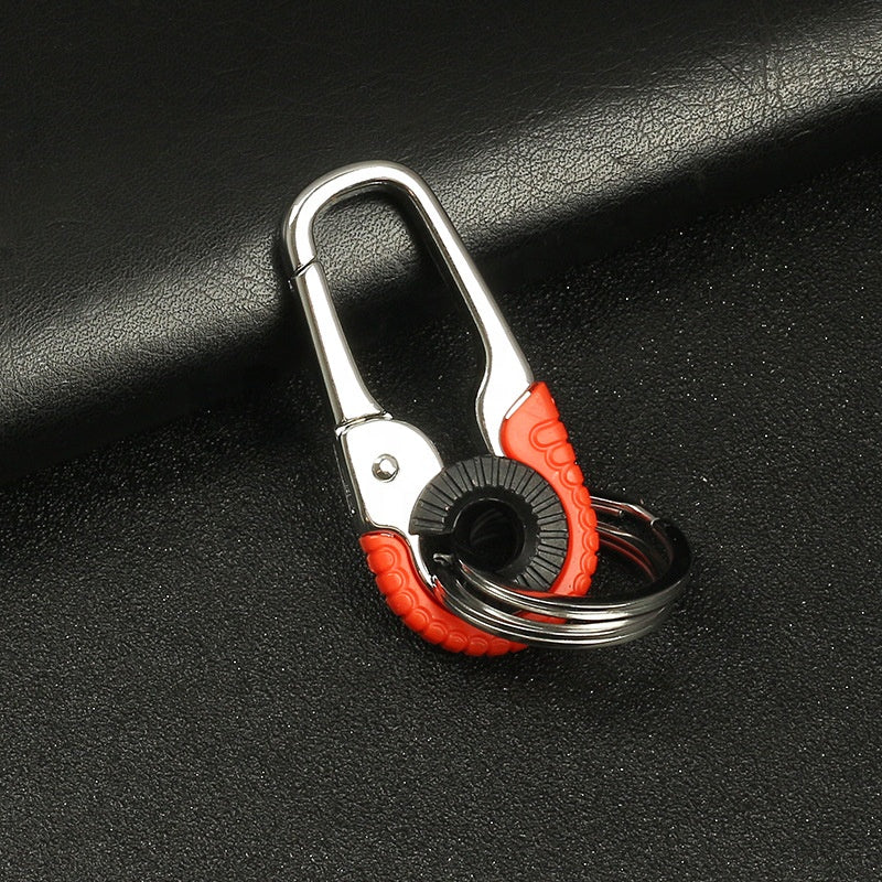 Men’s Metal Keychain with Light – Zinc Alloy Carabiner Design
