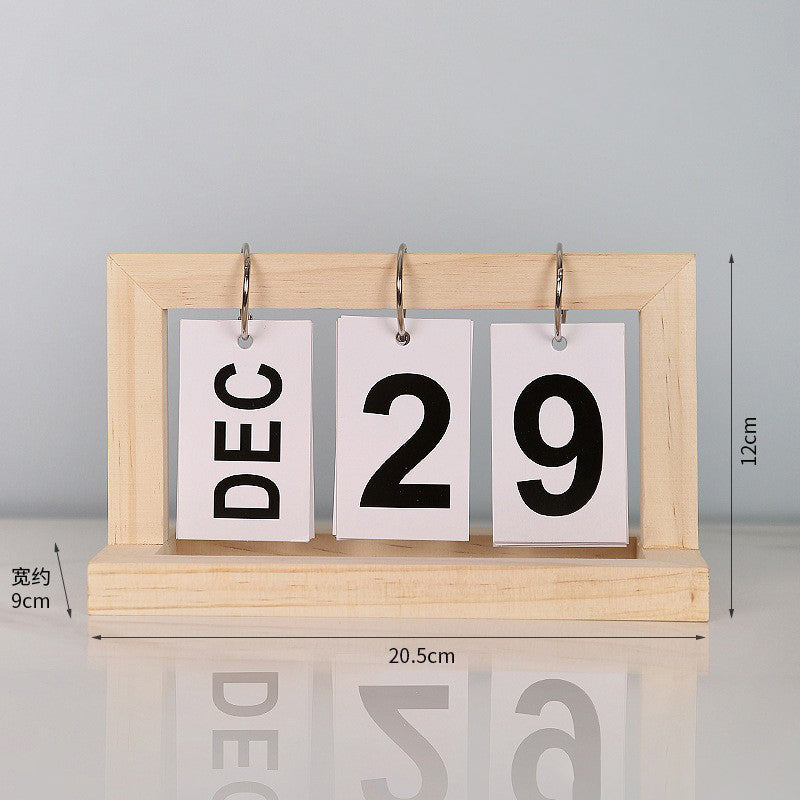 Wooden Page Turning Calendar