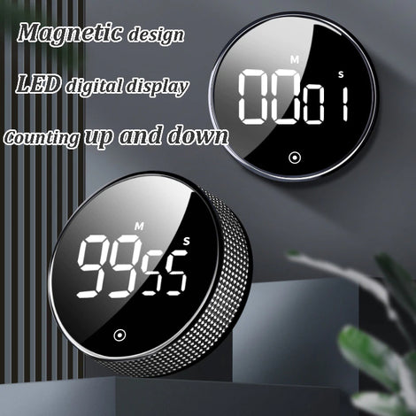 Round Magnetic Digital Timer for Kitchen and Study