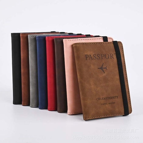 Travel wallet passport holder cover
