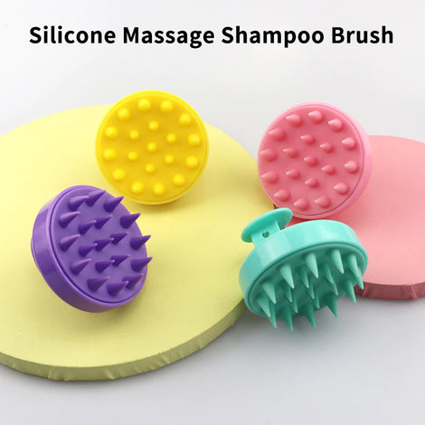 Flexible Hair Washing Care Scalp Massager Silicone Shampoo Brush