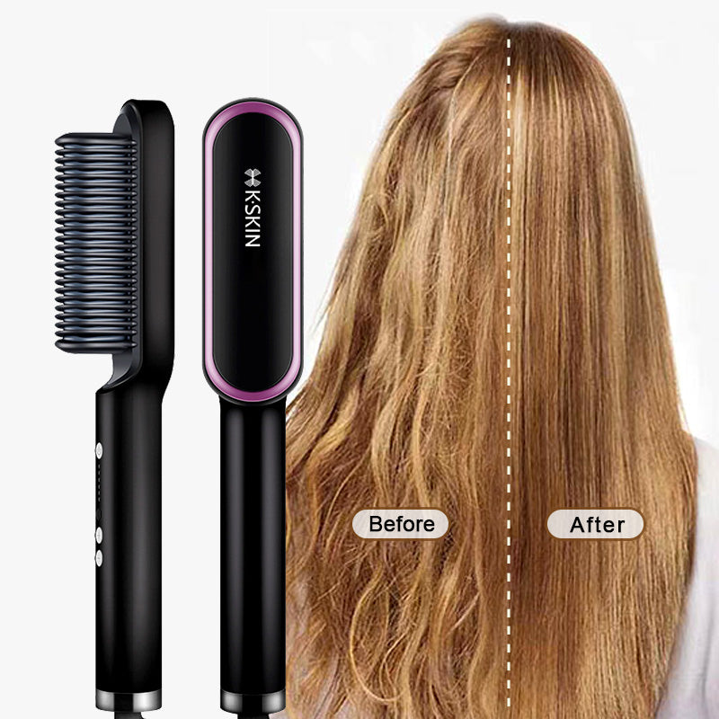 Hair Straightener Iron Brush