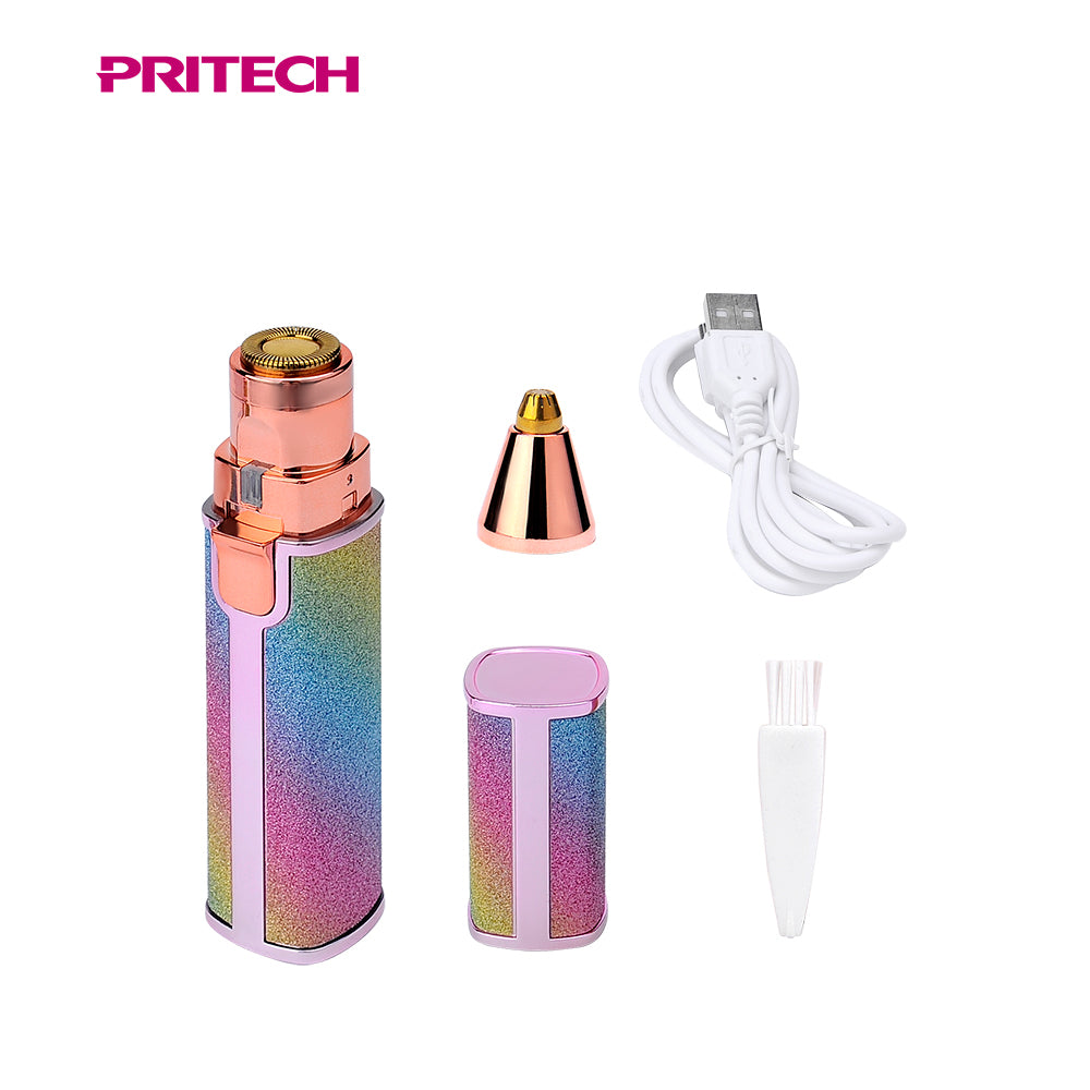 Flawless 2 In 1 New Facial Hair Remover Portable Eyebrow Trimmer For Women