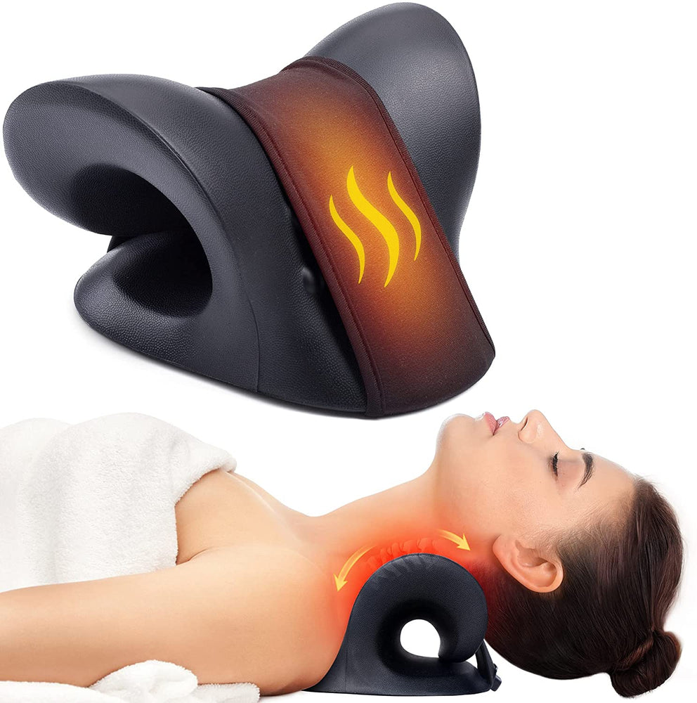 Cervical Traction Chiropractic Pillow, Neck Stretcher Neck and Shoulder Relaxer for Pain Relief.
