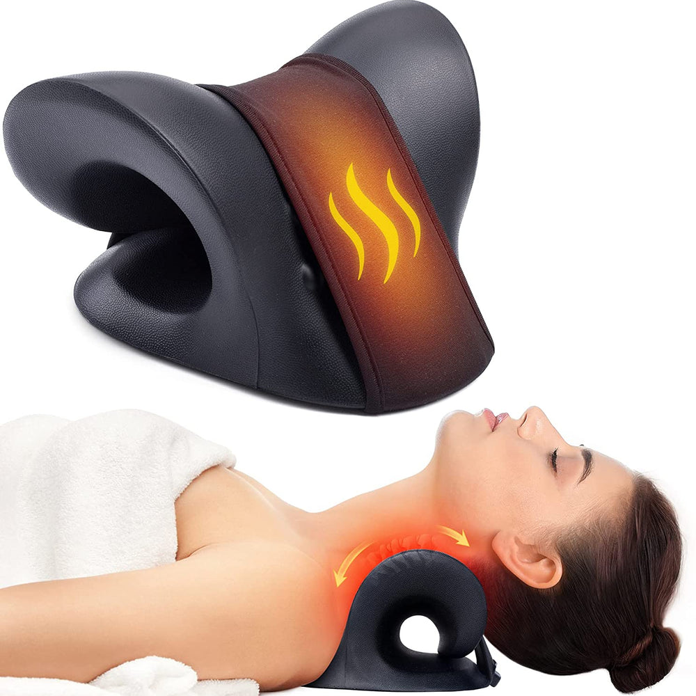 Cervical Traction Chiropractic Pillow, Neck Stretcher Neck and Shoulder Relaxer for Pain Relief.