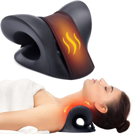 Cervical Traction Chiropractic Pillow, Neck Stretcher Neck and Shoulder Relaxer for Pain Relief.