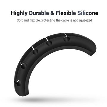 Silicone USB Cable Adhesive Desktop Wire Organizer with Charging Cord