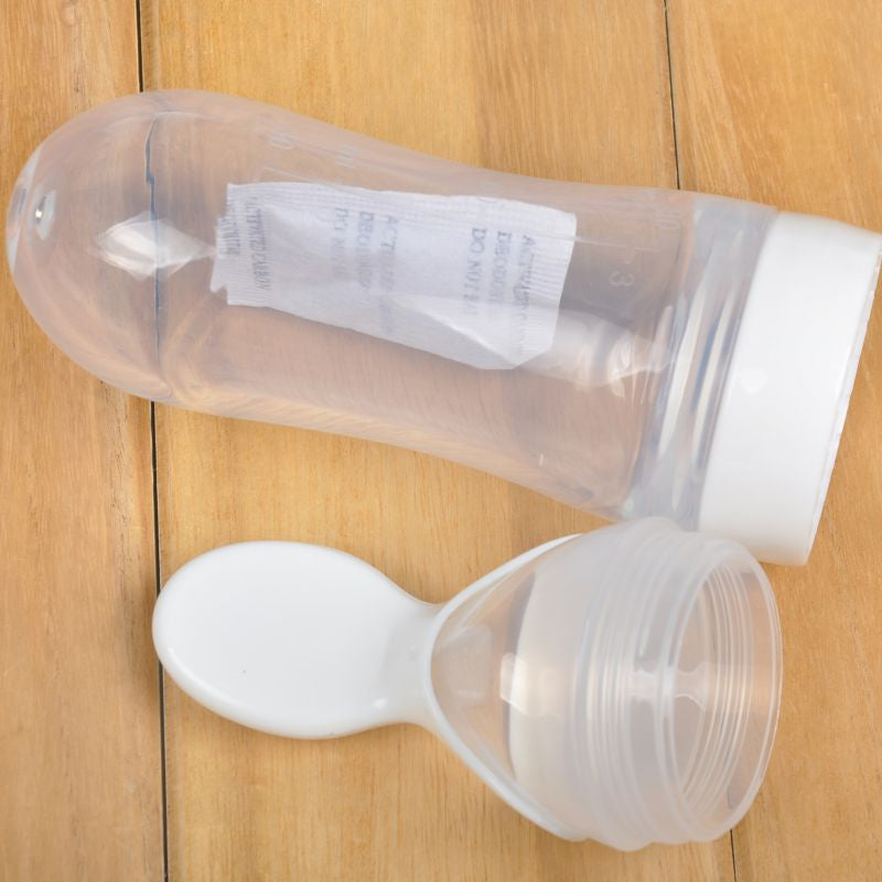 Baby Silica Gel Feeding Bottle With Spoon