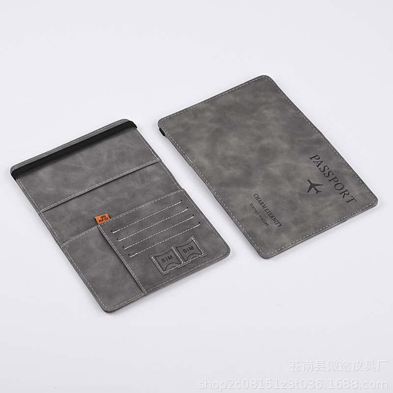 Travel wallet passport holder cover