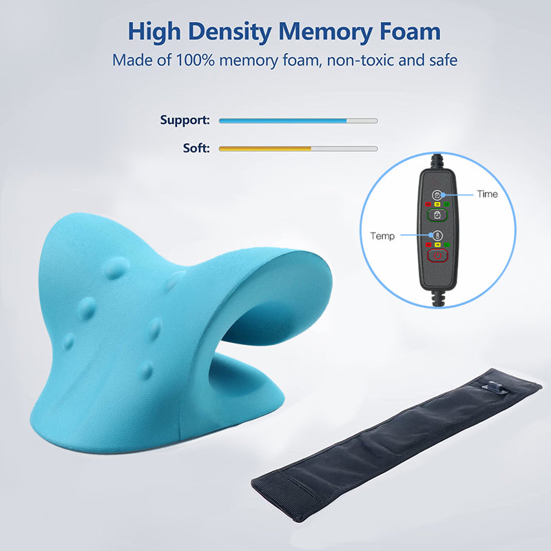 Cervical Traction Chiropractic Pillow, Neck Stretcher Neck and Shoulder Relaxer for Pain Relief.