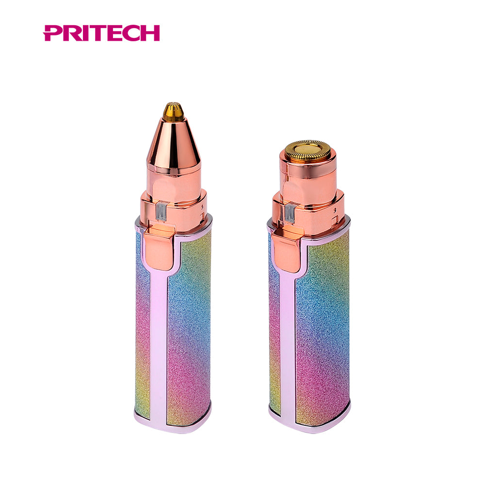 Flawless 2 In 1 New Facial Hair Remover Portable Eyebrow Trimmer For Women