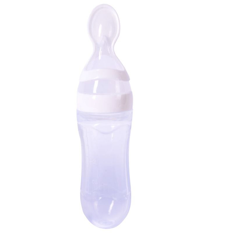 Baby Silica Gel Feeding Bottle With Spoon