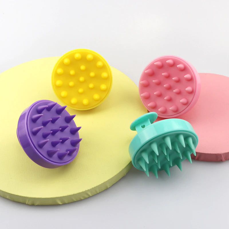 Flexible Hair Washing Care Scalp Massager Silicone Shampoo Brush