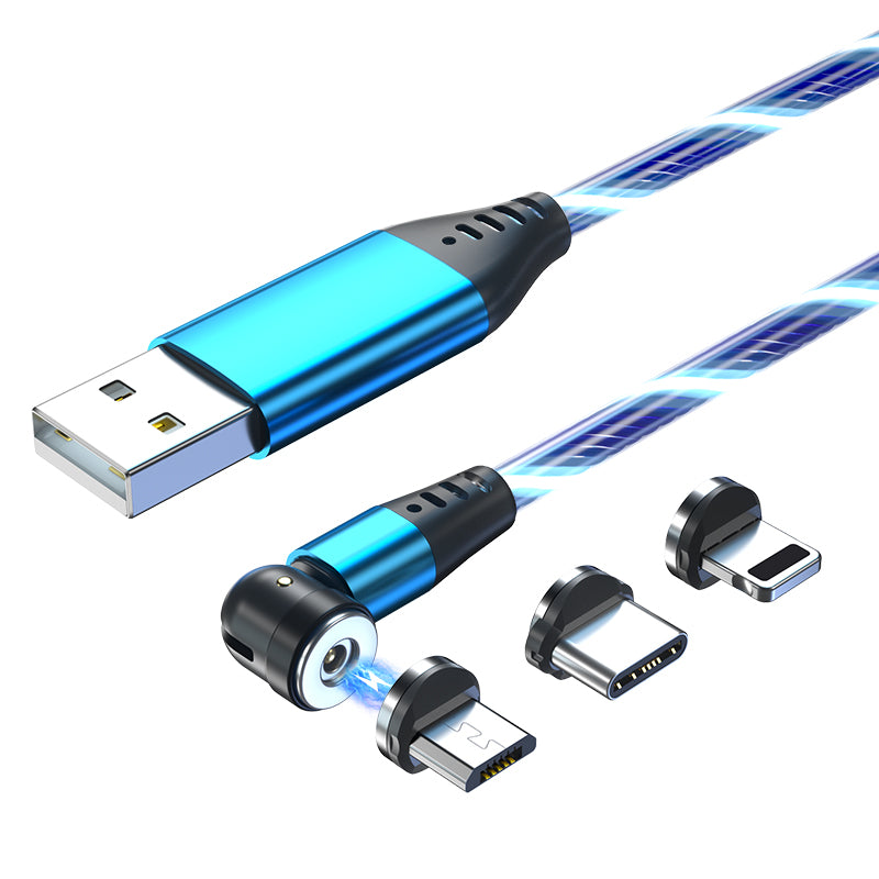 3 in 1 Magnetic data cable with neon lights