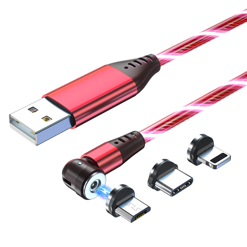 3 in 1 Magnetic data cable with neon lights