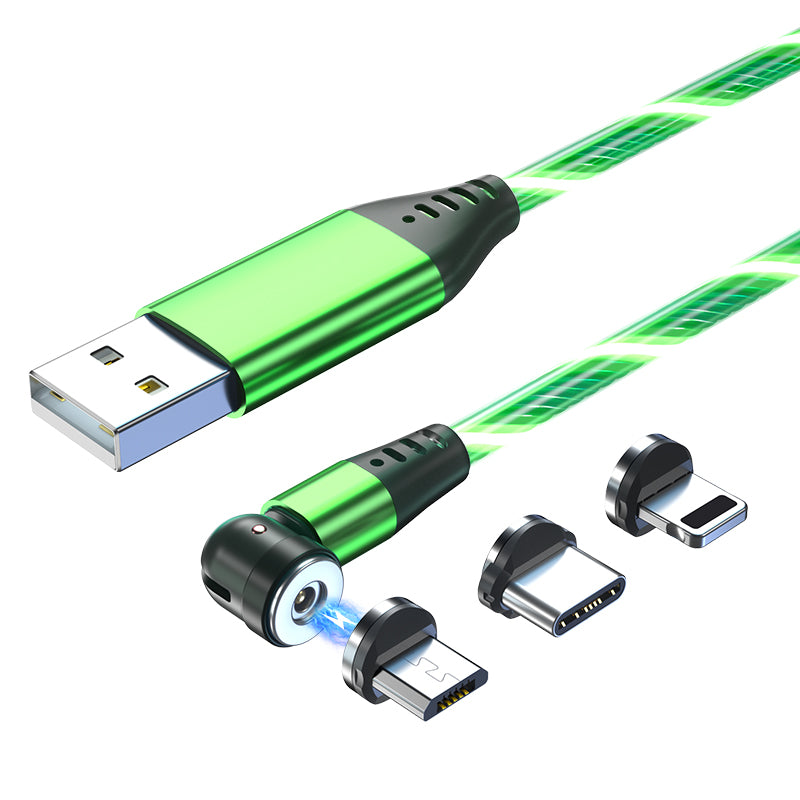 3 in 1 Magnetic data cable with neon lights